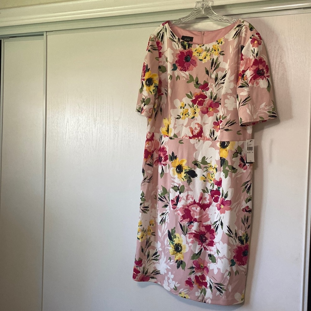 Pink plus size 18 floral dress